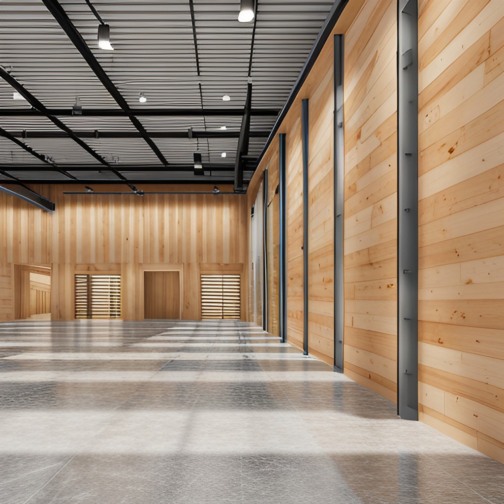 rendering of non-temperature controlled warehouse built out of mixed materials including mass timber