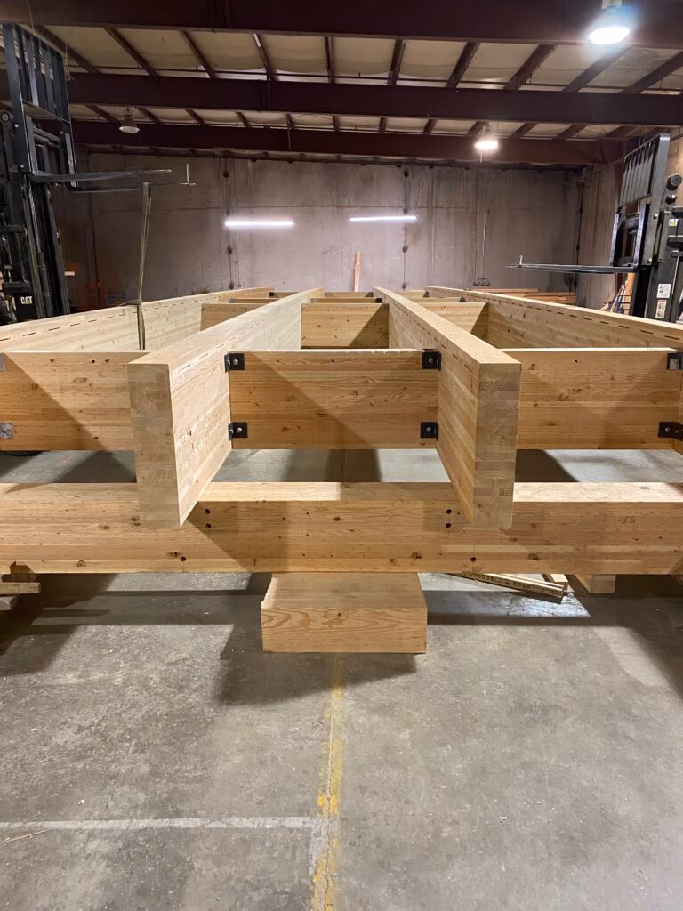 Dillman Bridge components pre-assembled in the TRS shop