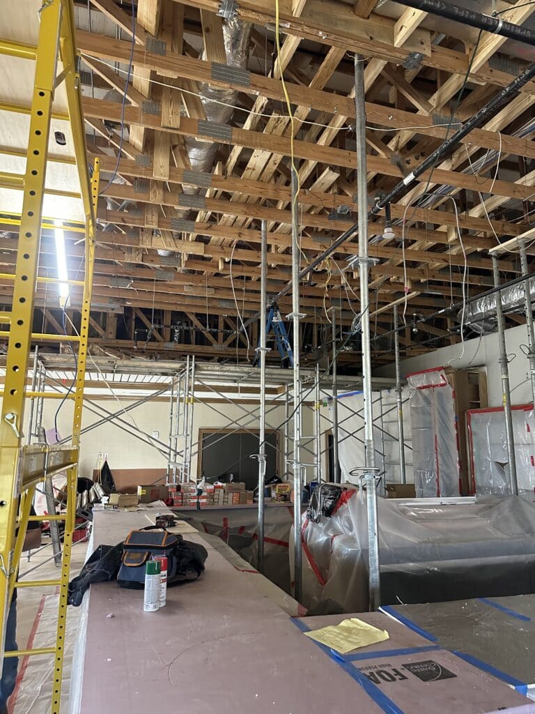 Completed timber structure at Dunwoody Country Club