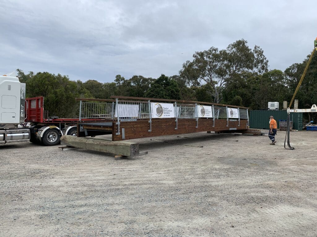 Flowerdale Lagoon footbridge kit with TRS branding