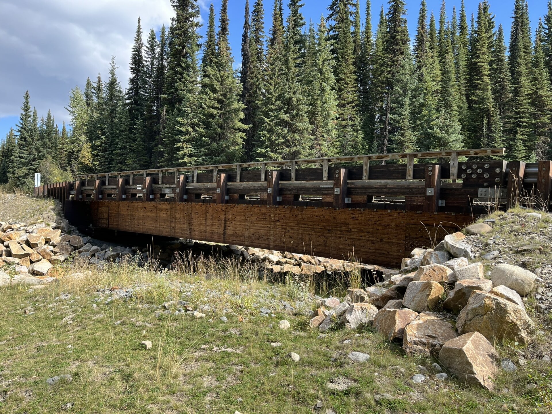 Completed McGillivray FSR Bridge alongside the adjacent span