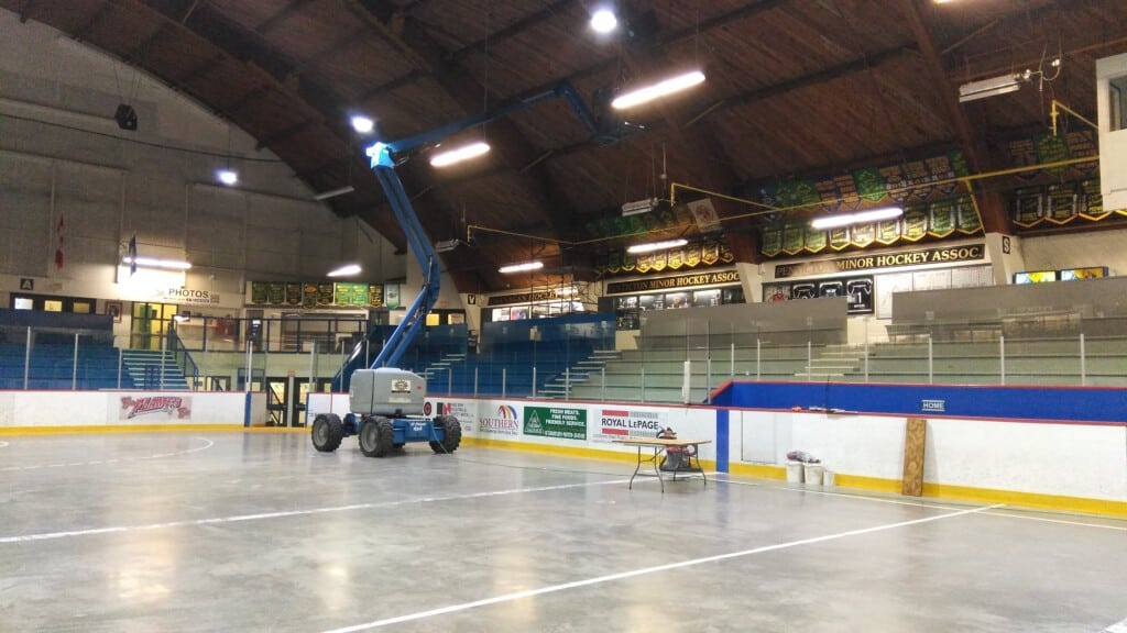 Completed Penticton Memorial Arena timber structure