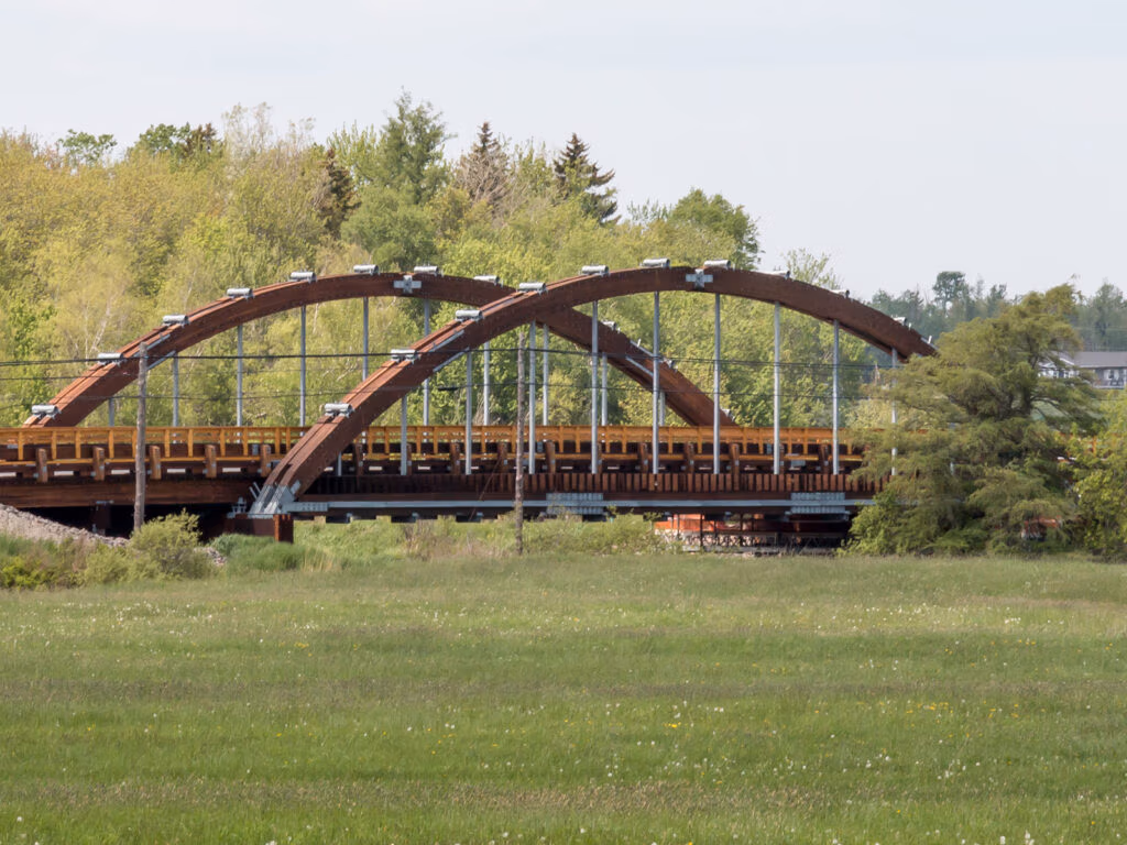 Completed Roger Bacon Bridge alongside the adjacent span
