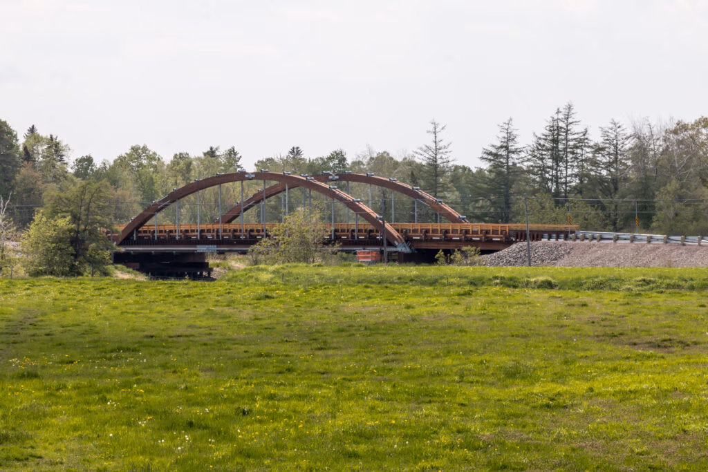 Completed Roger Bacon Bridge alongside the adjacent span