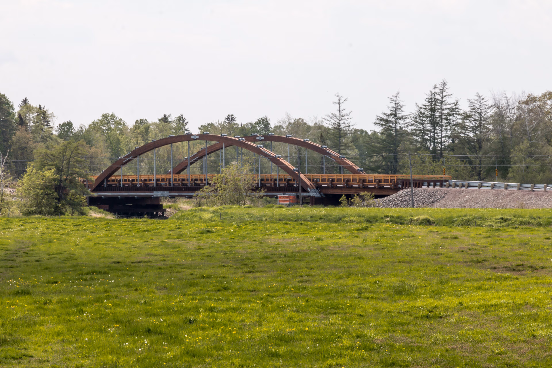 Completed Roger Bacon Bridge alongside the adjacent span