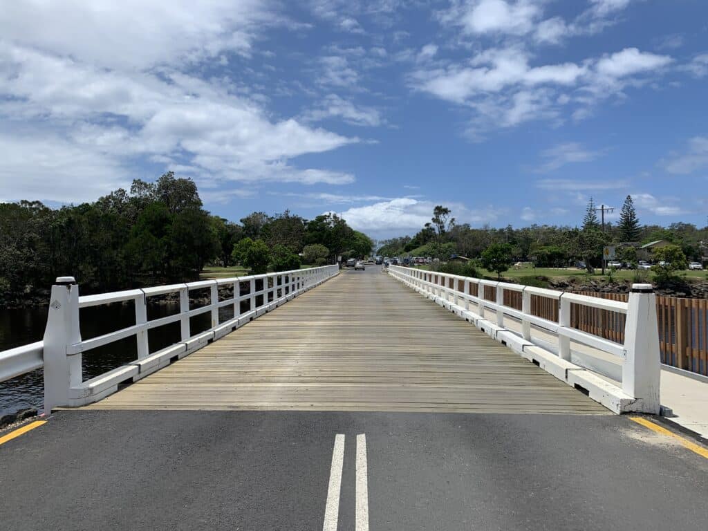South Arm Bridge carrying the road